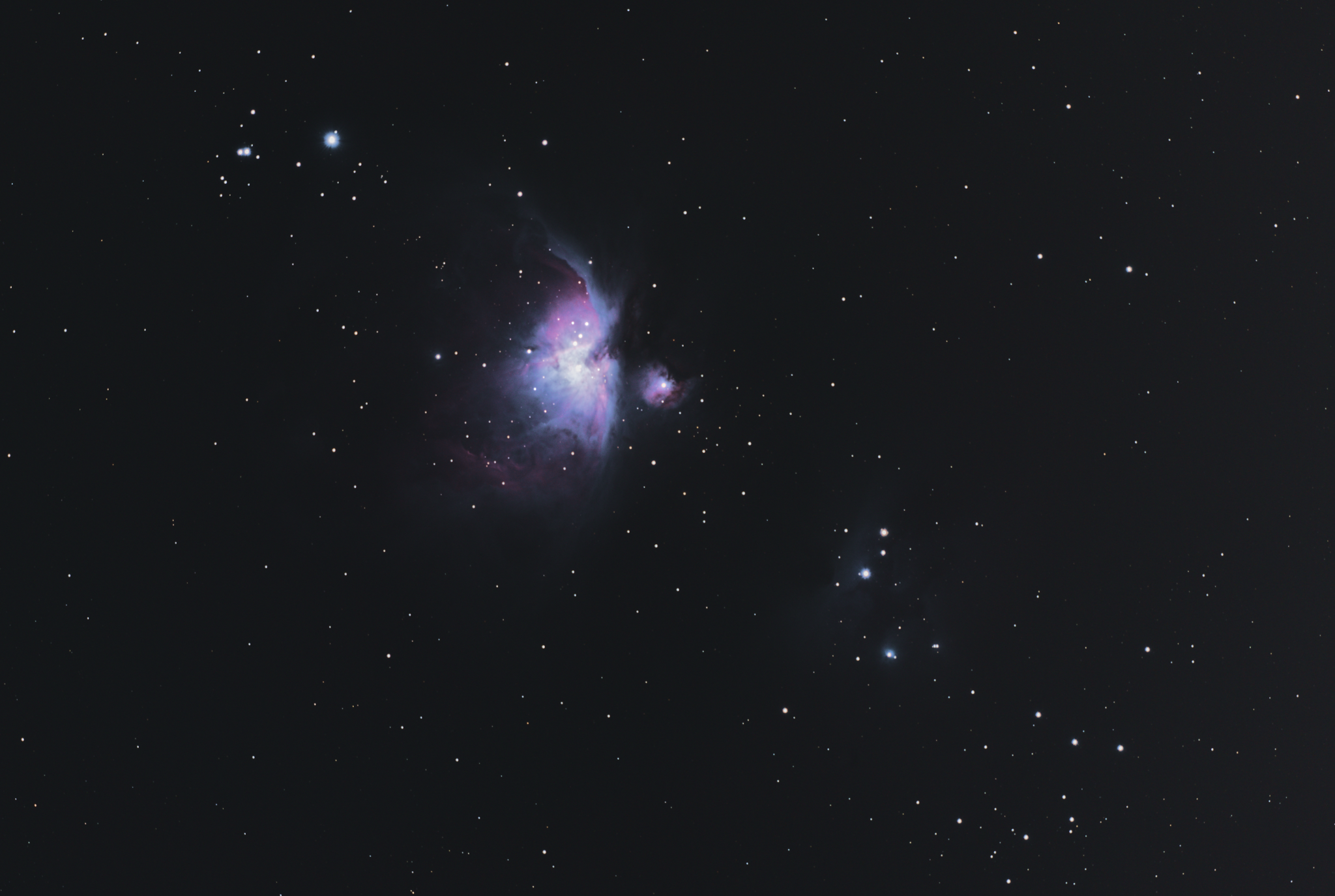 m42 and m43 nebulae